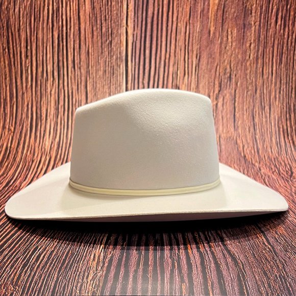 Bailey Pageant Premium 2x Wool Felt Hat in 3 1/2 White Cowgirl sz 6-7/8